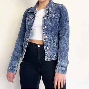 Thread & Supply blue marbled jean jacket